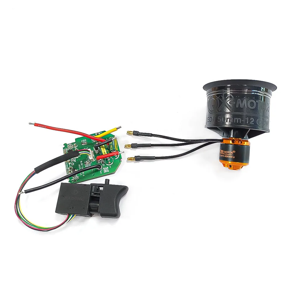 

50Mm ducted 12-blade brushless motor with control board power pack for violent turbo fans