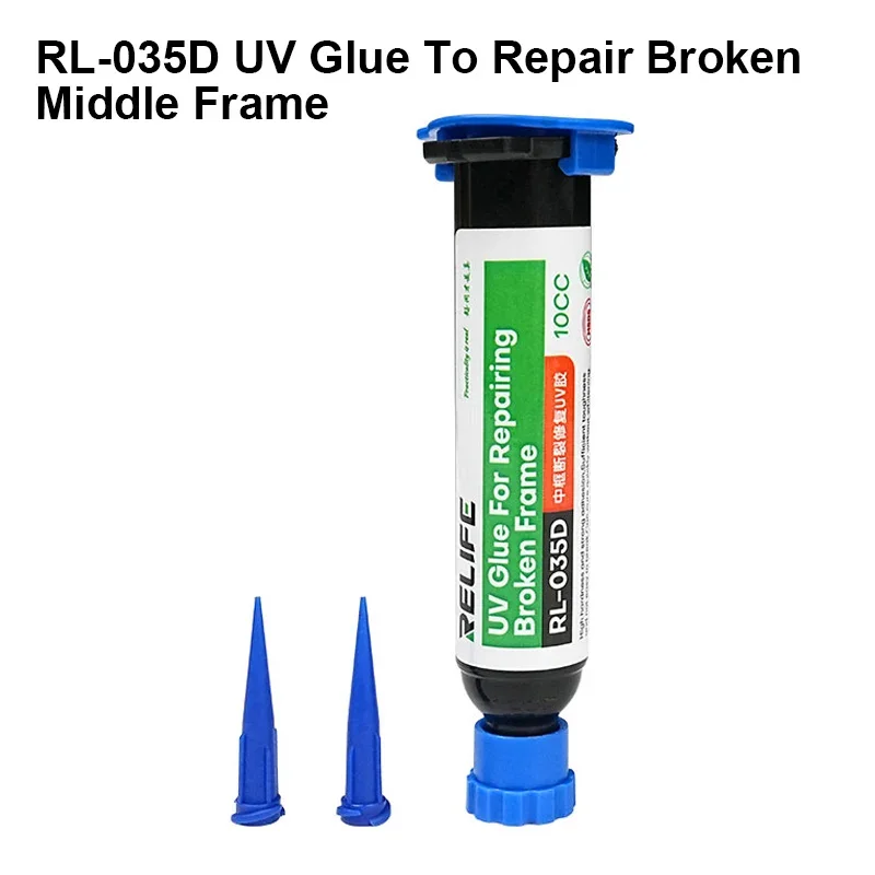 

RELIFE RL-035D Broken Frame Repairing Adhesive for Mobile Phone Maintenance High Hardness Fast Curing Cover Repair UV Glue