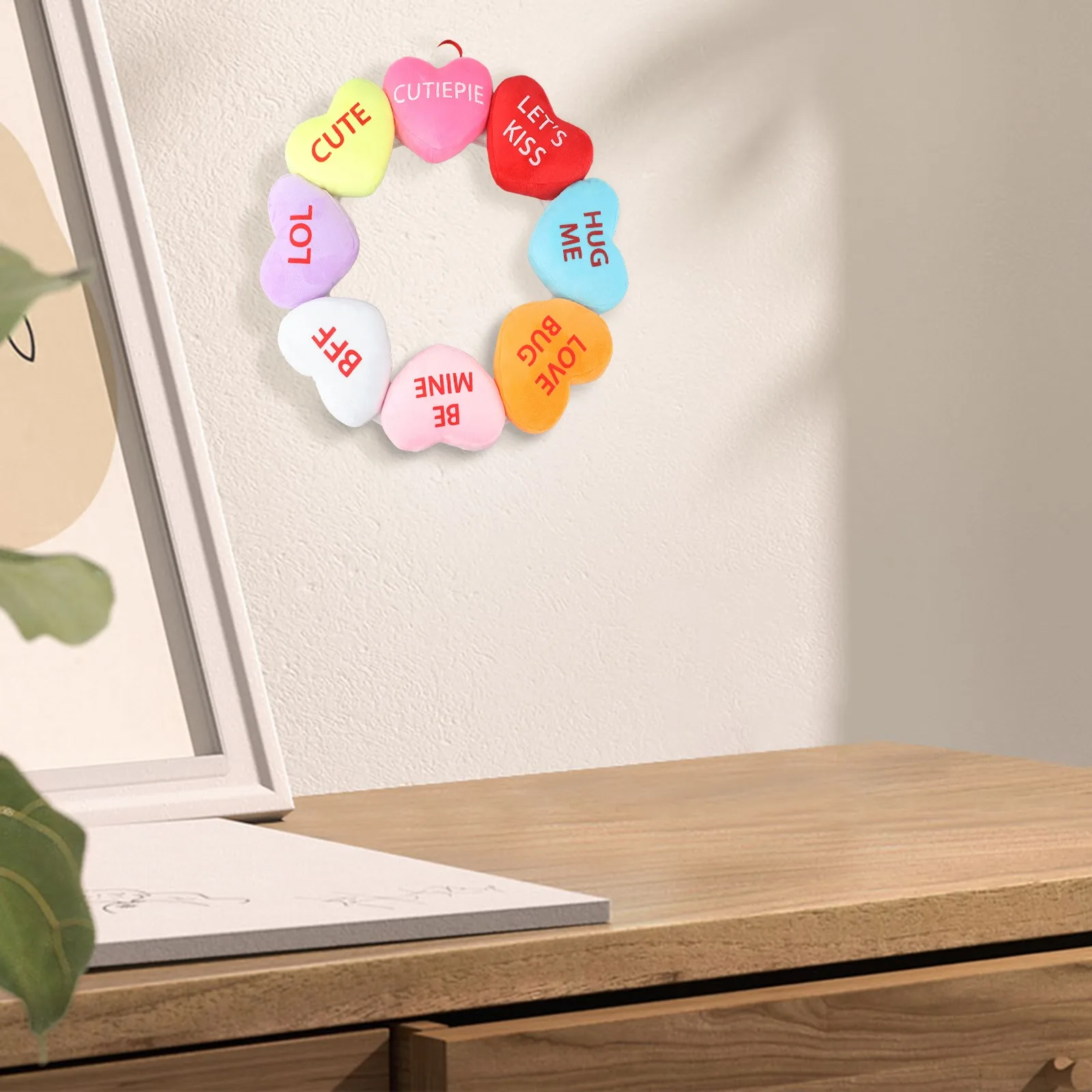 

Праздничное украшение для стен, 40 см, праздничный декор, придающий веселый настроение, изготовлено из плюшевой ткани, легкий дизайн.