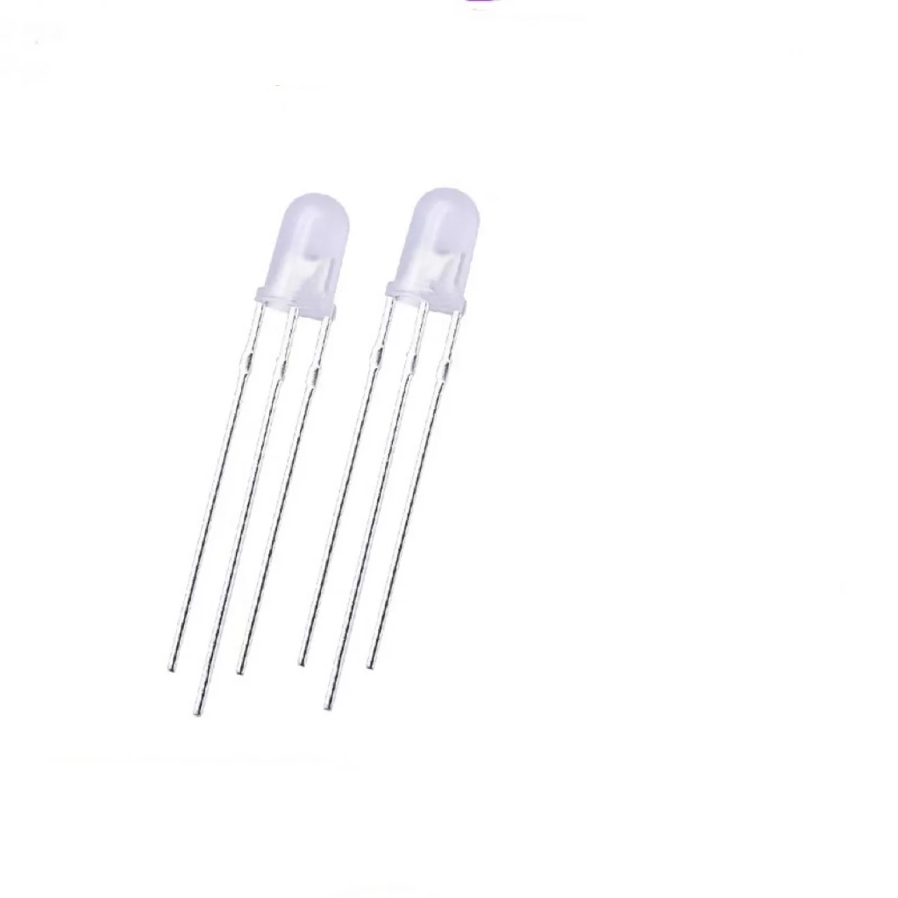 1000 Stuks Ronde Kop F5 Rood Smaragdgroen Dual Color Mistvormige Co Anode Lange Pin Dual Color Led Kraal Lichtgevende Diode