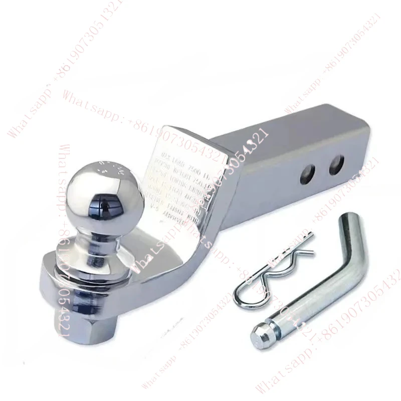 Auto modification general square mouth trailer hook trailer arm stainless steel tiger head traction hook rear bar tow
