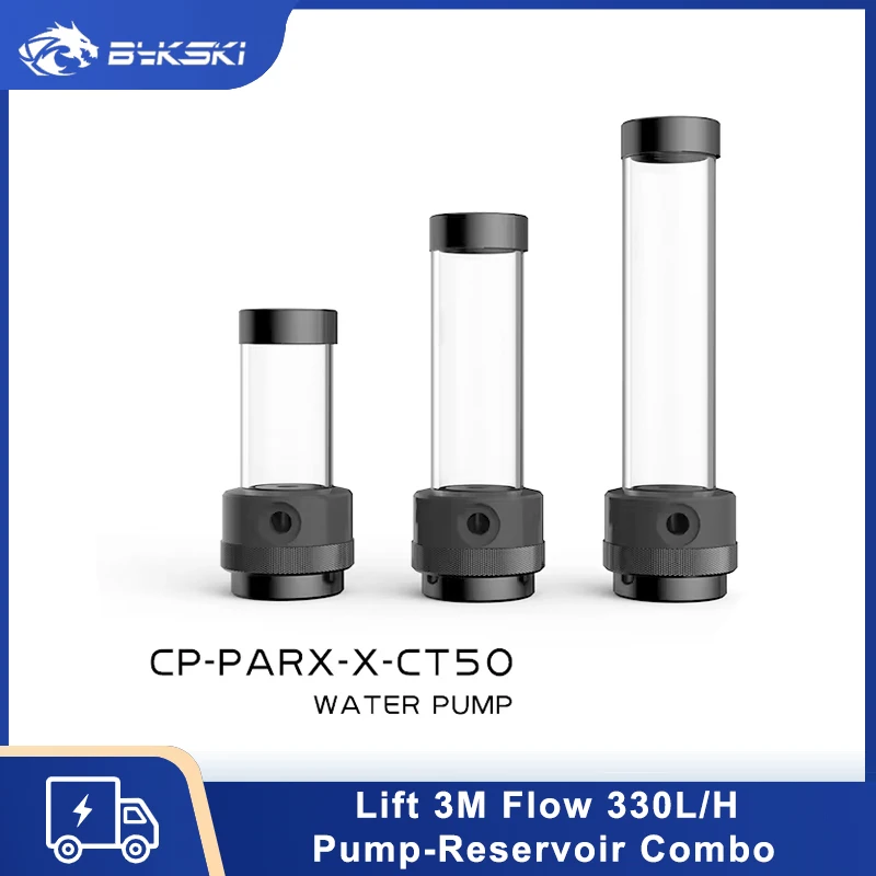 

Bykski CP-PARX-X-CT50 AIO Pump Reservoir Combo Silent POM 100/150/200MM Water Cooling PWM Control 330L/H Lift 3 Meter