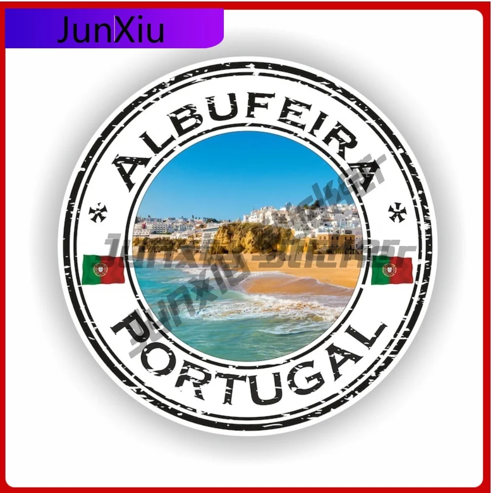 

Albu sva Португалия печать наклейка круглый флаг ПВХ креативная виниловая наклейка водостойкая декоративная для лобового стекла против царапин