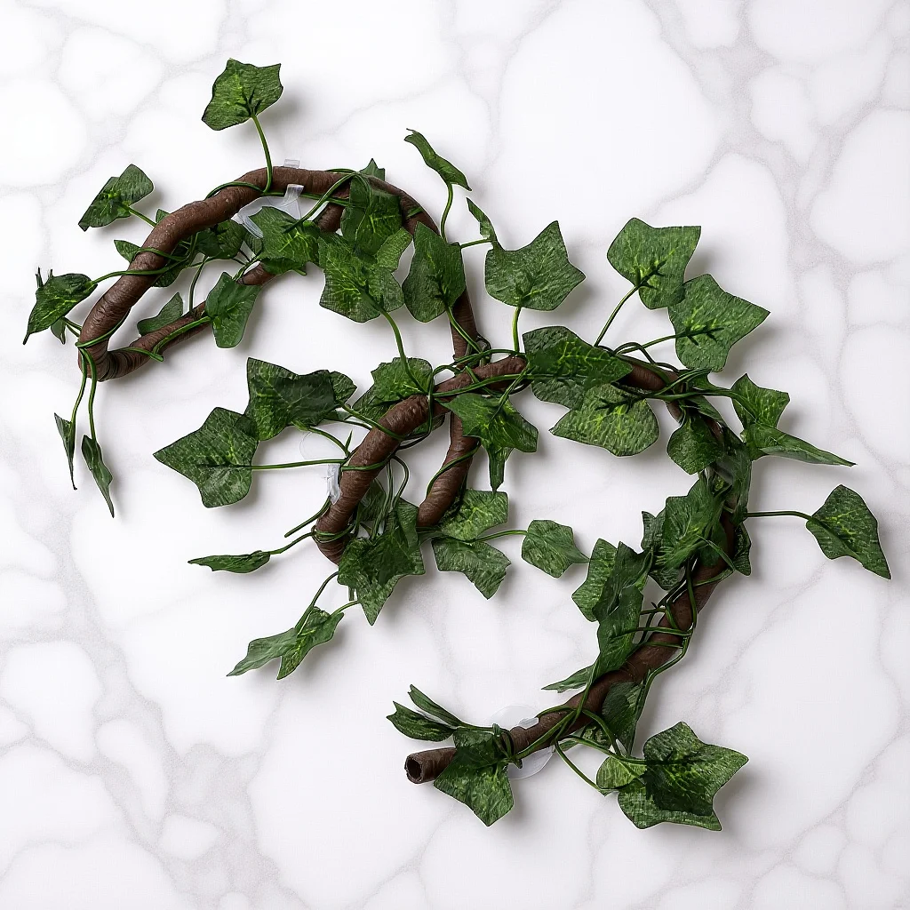 

Flexible Jungle Vines for Reptile Tank Rattan Strip Climbing Plants with Strong Suction Cups Lizard Habitat Decoration