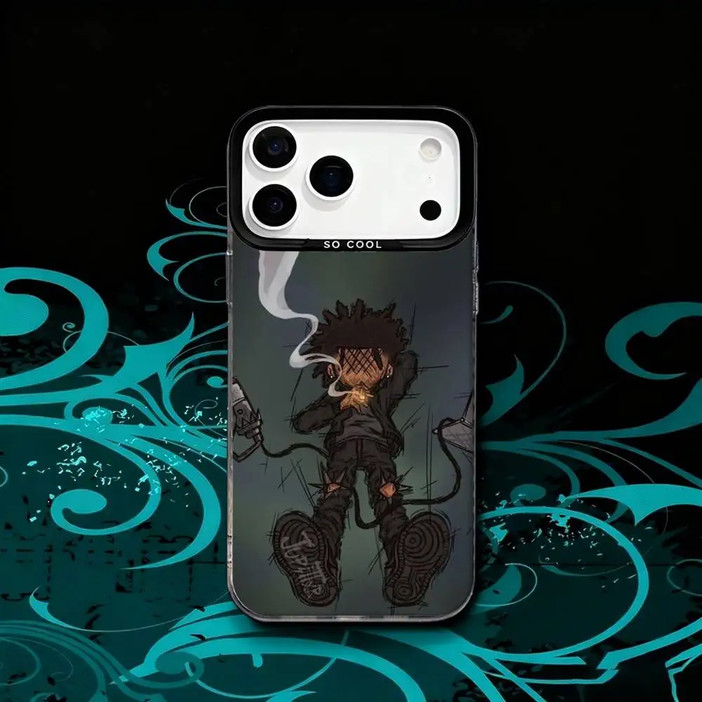 حافظة Y-YoungBoy DESHAWN MASA لهاتف iPhone 17,16,15,14,13,12,X,8,Pro,Max,Plus,SE4,Air,Mini مضادة للانزلاق باللون الأسود IMD غير اللامع