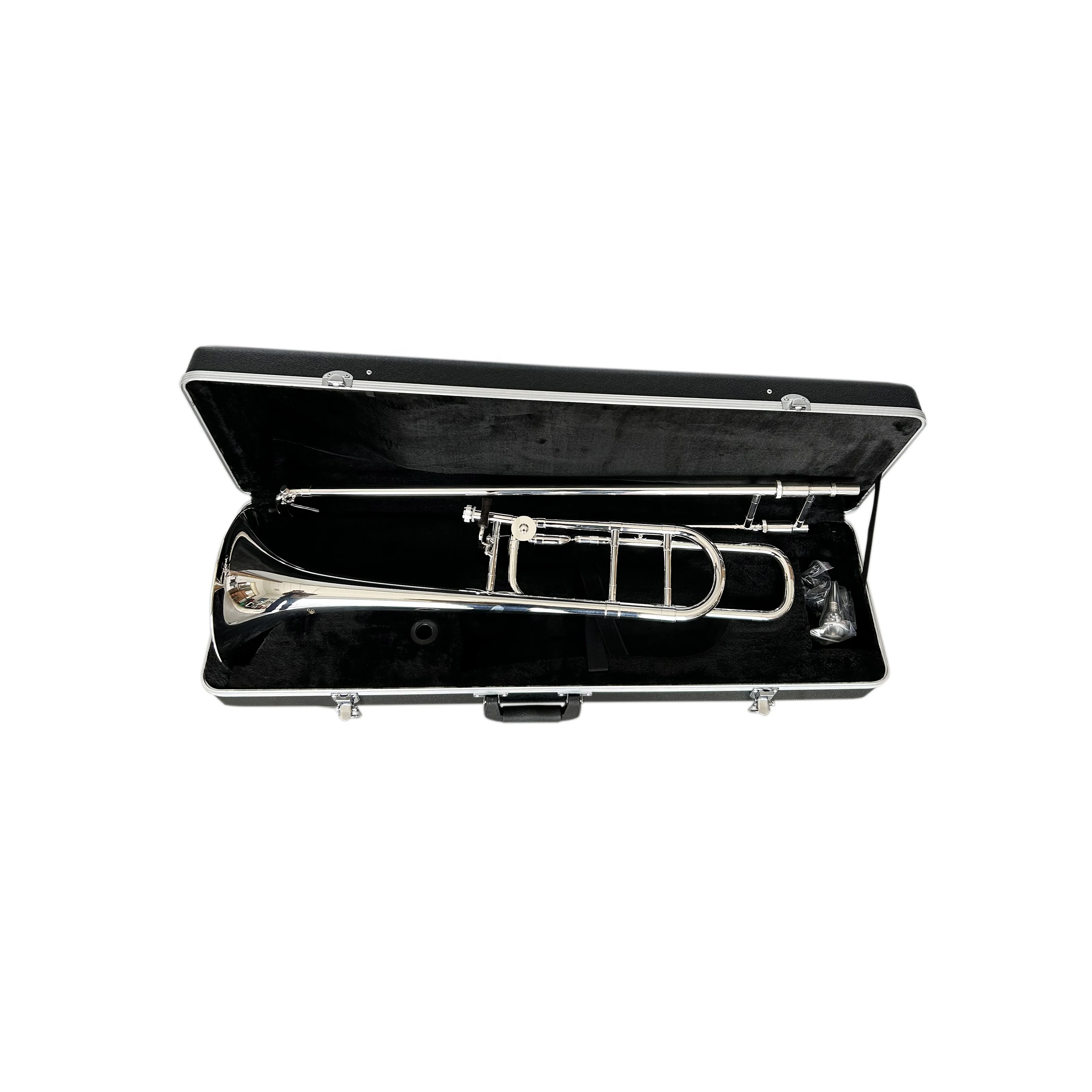 Trombone With Silver Key Tuning Slide Musical Instrument Customized