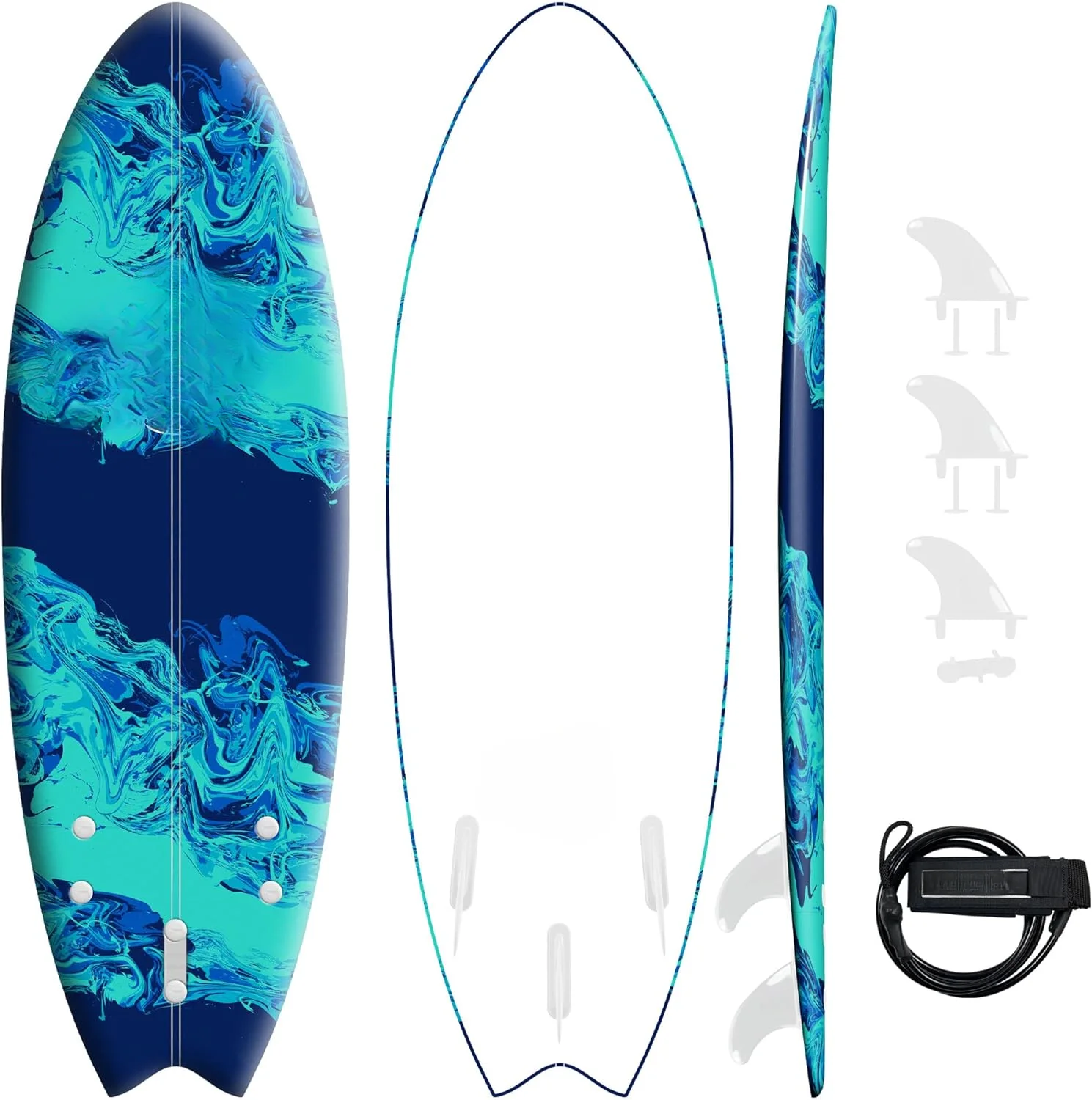 Foam surfboards, suitable for adults and youth