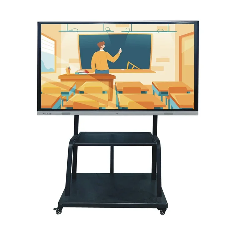 ODM OEM55 in One Touch Education Equipment Meeting Teaching Machine Interactive Whiteboard All 65 75 86 98 Inch Black 12 Month