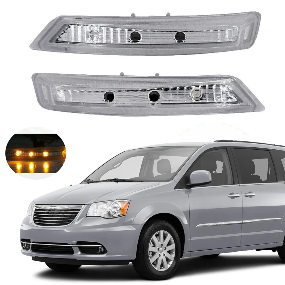 1 Pair 12V LED Car Turning Signal Lights 68052078AA 68052079AA 924-296 924-297 for Chrysler Town & Country/Dodge Grand Caravan