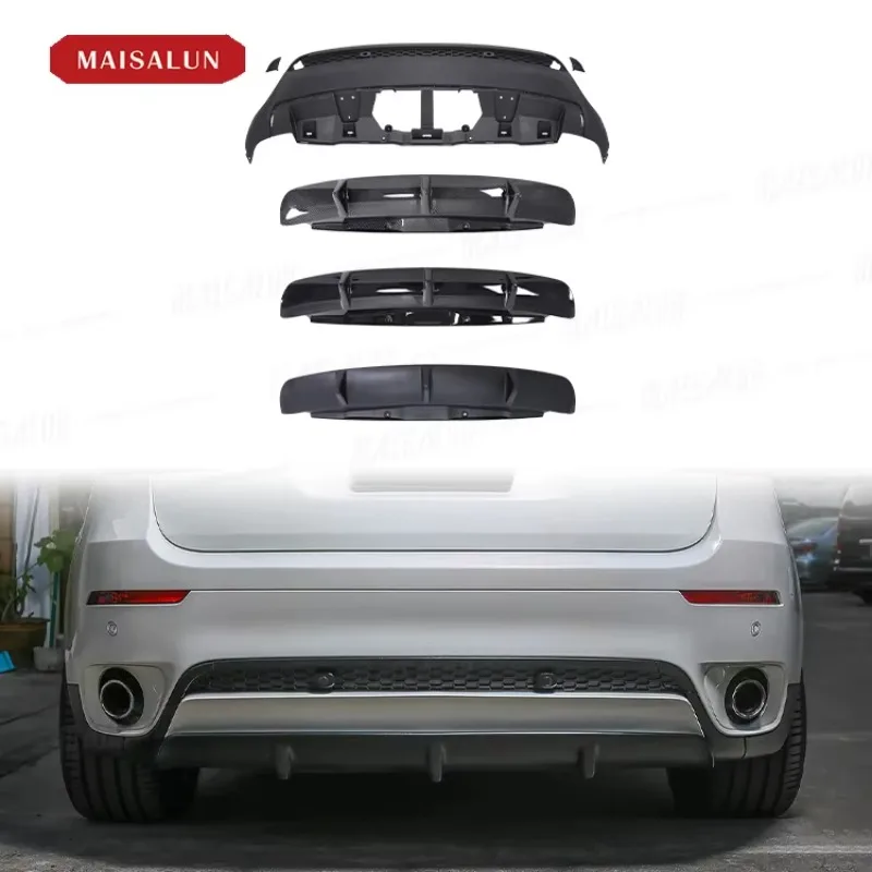 

ZAIQU Jiuzhou Auto Factory Price Accessories PP Material MP Style Rear Diffuser for X6 E71 2008-2014 with Matt Black Carbon Look