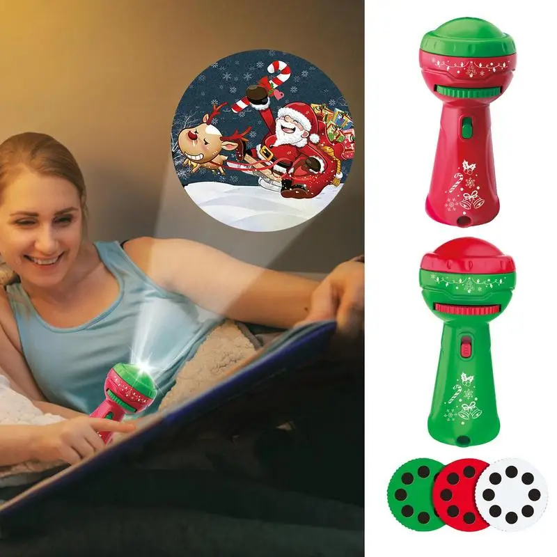 Flashlight Projector Christmas Funny Torch Projector 24 Christmas Patterns Flashlight Projector Bedtime Cognition Fun Torch Toys