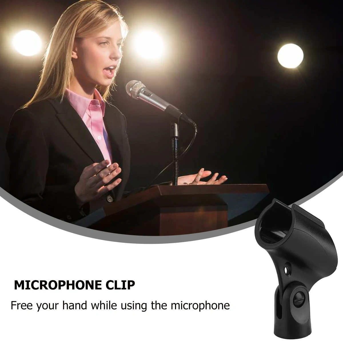 

5PCS Microphone Clip Clip Holder shock Adapter Wireless Mic Mount for Stage Mic Mount Holder Performance