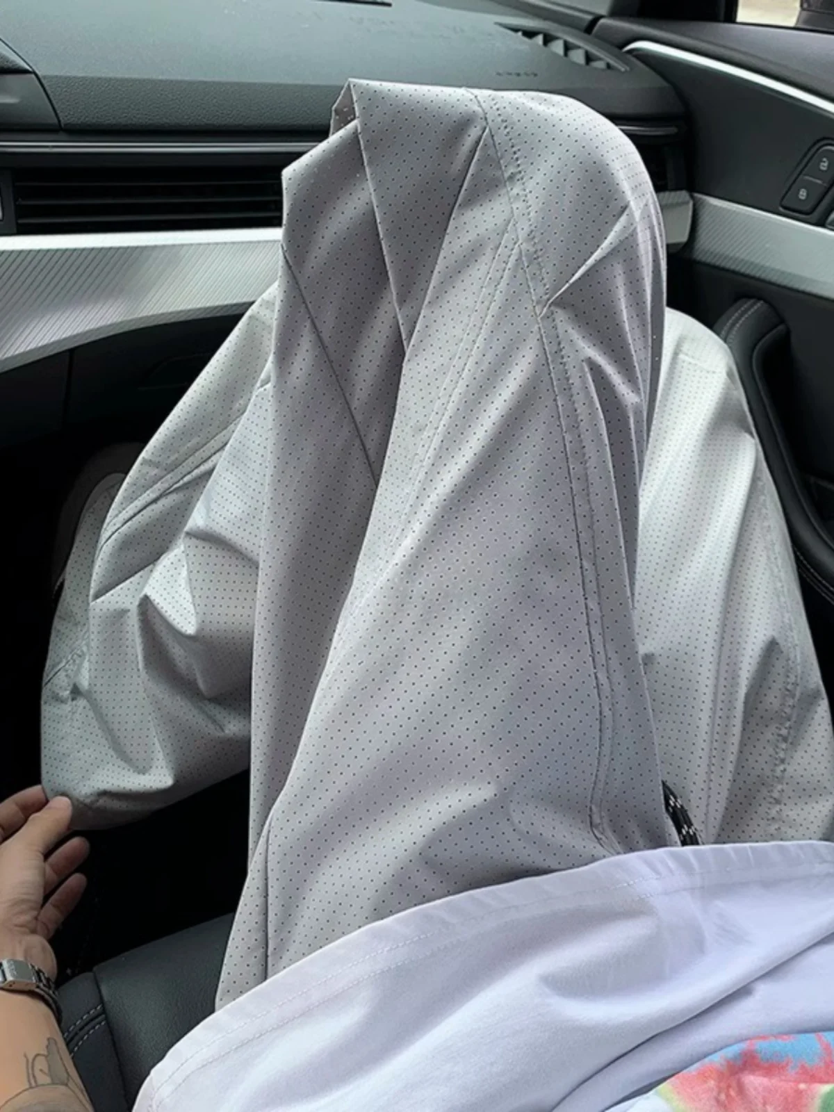 

Light ey Qui Dry Breathable Ice Silk Summer Thin Hole Punching Men's Casual Pants American Sle Paratrooper Trousers