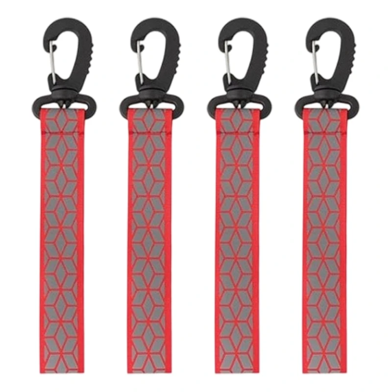 4pcs Quick Detach Reflective Strap For Night Running Visibility Enhancement 77JC