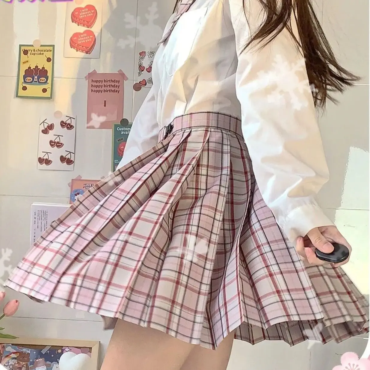 

Japan Original Authentic Plaid Skirt Japanese Jk Uniform Skirt College Style Pleated Skirt