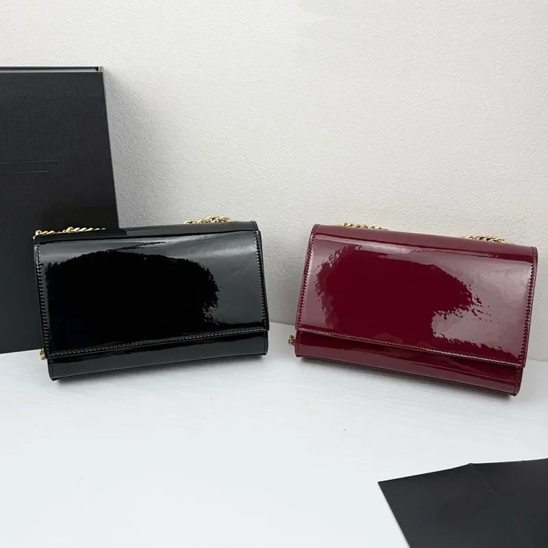 

Fashion Womens Crossbody Bag Tassel Weaving Bag Shoulder Bag Designer Bag Chain Strap Shoulder Red Bag High Quality Lacquer Leat