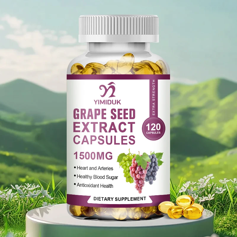 

Экстракт виноградных косточек с биофлавоноидным слоем цитрусовых, пищевая добавка для борьбы с антиоксидантом и поддержкой здоровья сердца, 120 капсул