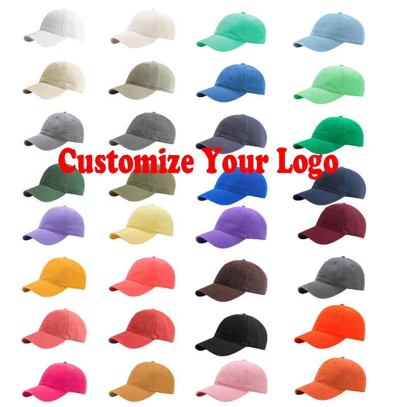 Cap with Name Customized Snapback Hats Customized logo Embroidered Baseball Cap Unisex Adjustable Cotton Hats