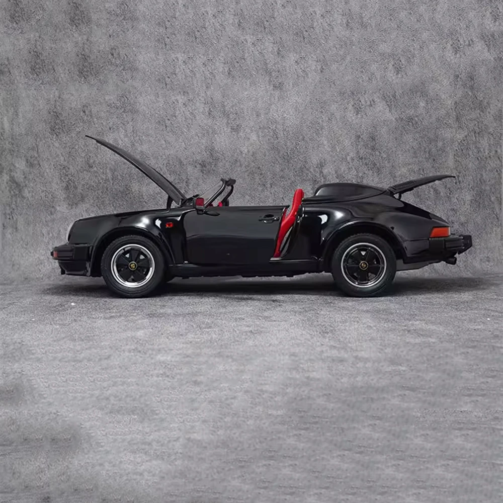 Schuco 1:12 911 Speedster Black Convertible Sports Car Simulation Alloy Die-Cast Car Model For Collection Display