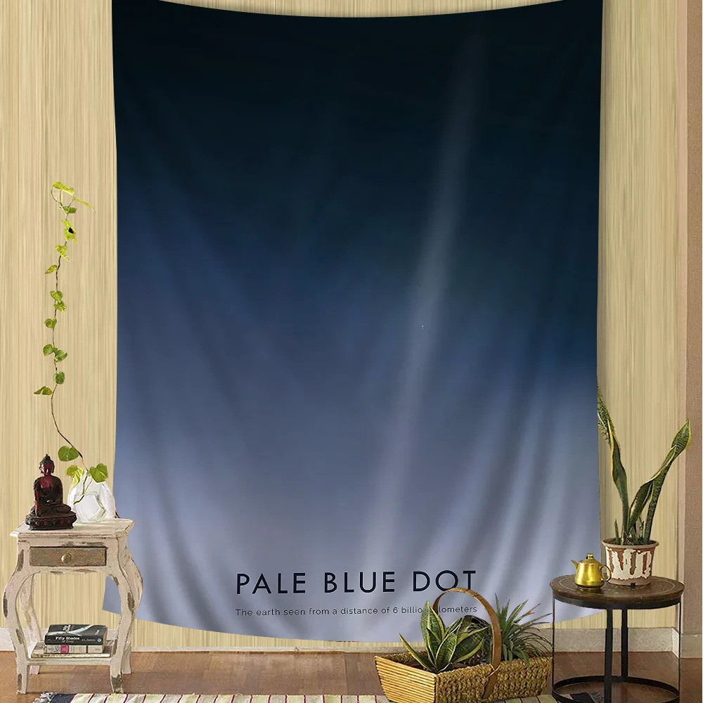 

Pale Blue Dot Print Anime Tapestry Indian Buddha Wall Decoration Witchcraft Bohemian Hippie Wall Hanging Sheets