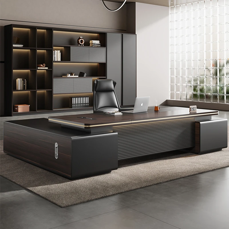 Wood Manager Modern Standing Computer Desks Luxury Large Office Furniture Designer Executive Office Desk