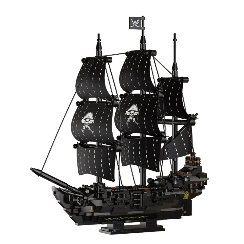 

В НАЛИЧИИ MOC креативный черный жемчуг пиратский корабль строительные блоки сборка лодки кирпичи модель игрушки для детей подарочный набор
