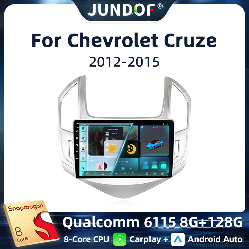 

For Chevrolet Cruze J300 J308 2012 - 2015 Carplay Auto GPS Car Radio Navigation Multimedia Video Player Stereo BT Android 13