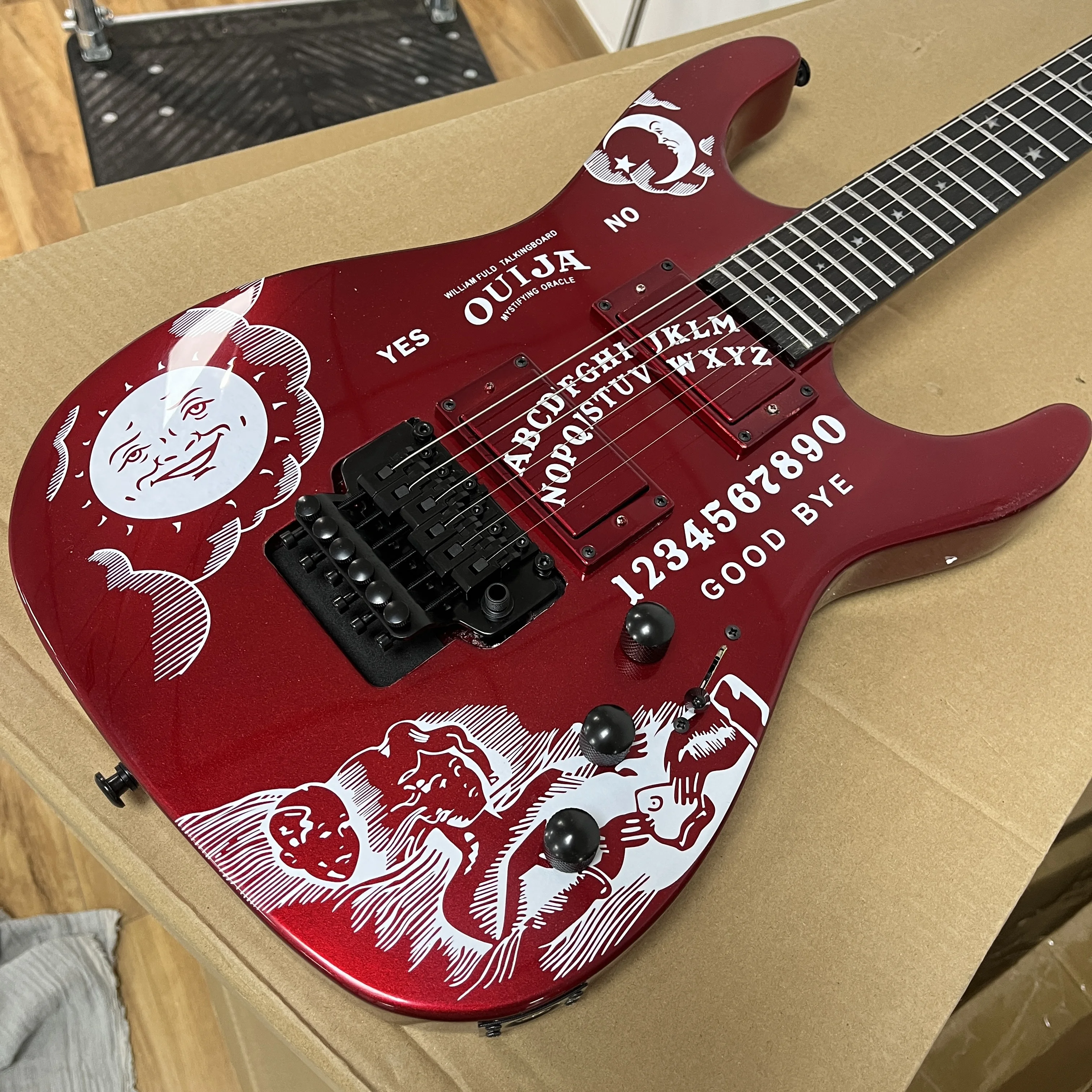 

Электрогитара Kirk Hammett KH-2 Red Ouija с грифом из палисандра, 6 струн, тематический подарок, бесплатная доставка