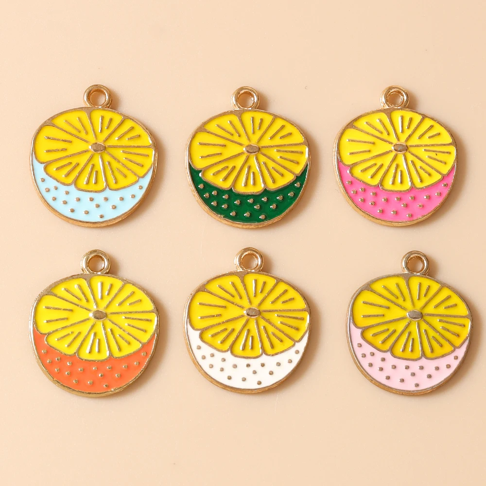 Leslie 10 Stück Niedliche Frucht-Anhänger Kohl Pilz Ananas Zitrone für DIY Ohrringe Armband Halskette Schmuckherstellung – Detail 22