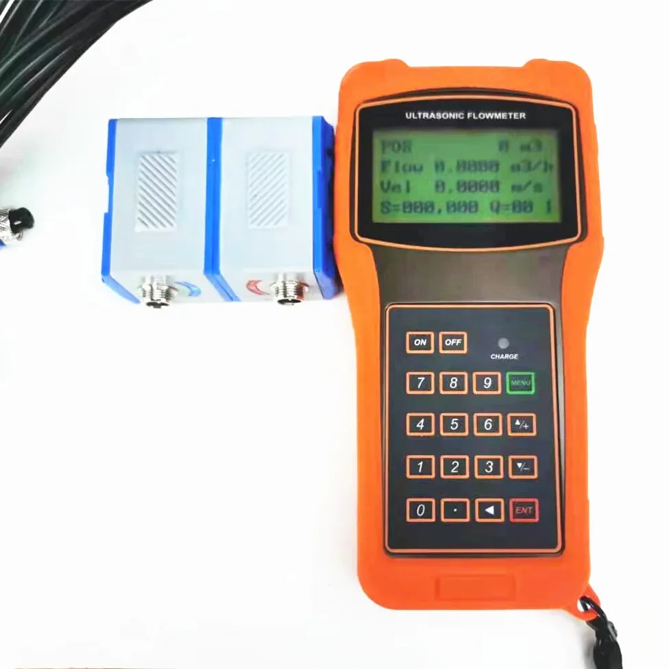 TUF-2000H dn50-700 digital RS485 clamp on ultrasonic water liquid flow meter sensor for pipeline