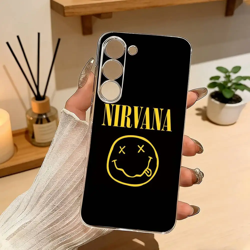 

L-Lamentably N-Nirvana R-Rock Band Phone Case For Samsung Galaxy A71,A70,A52,A51,A40,A30 Transparent Cover