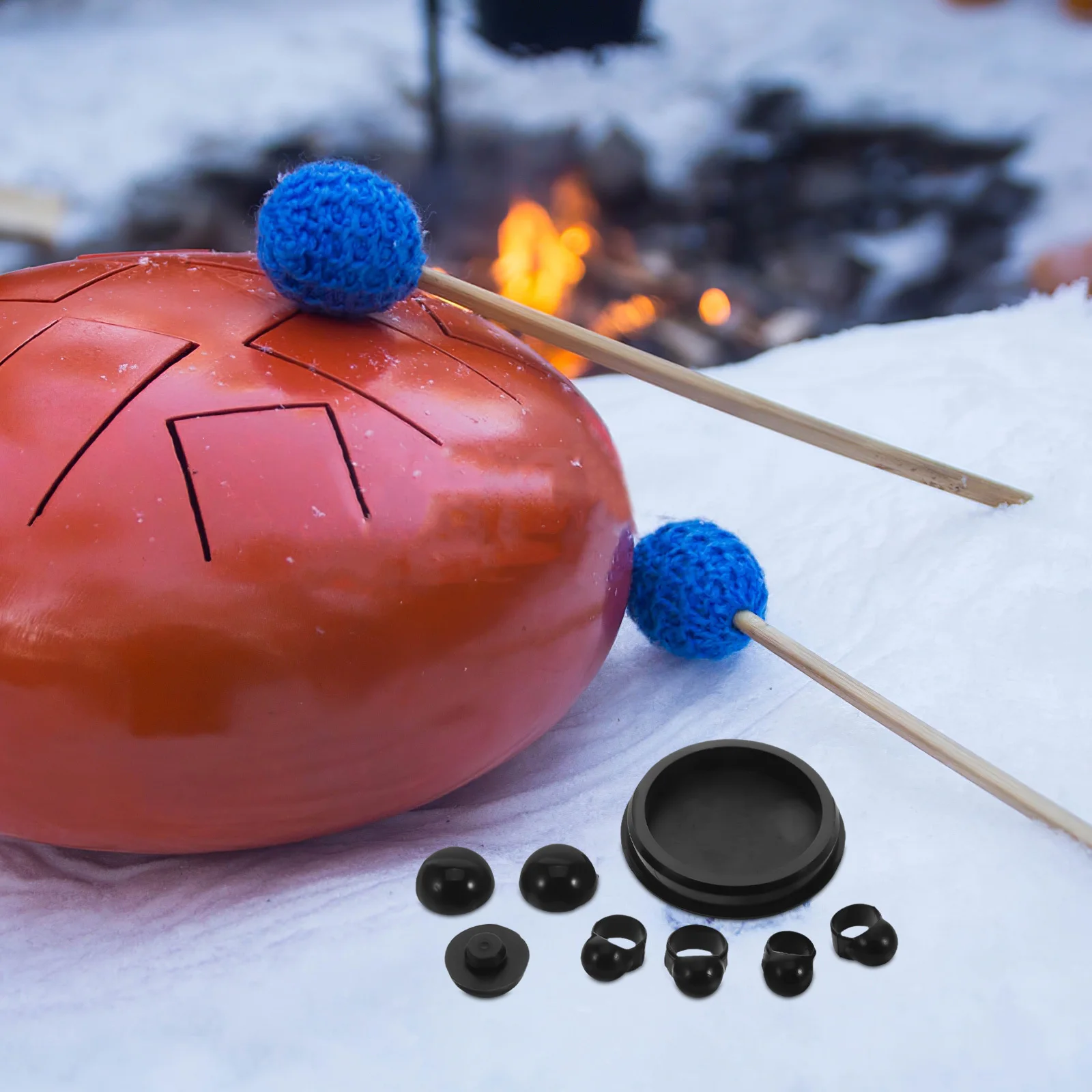 

Ethereal Drum Accessories Percussion Instrument Finger Sleeve Guard Compact Clamp Leg Mount Pad Stand