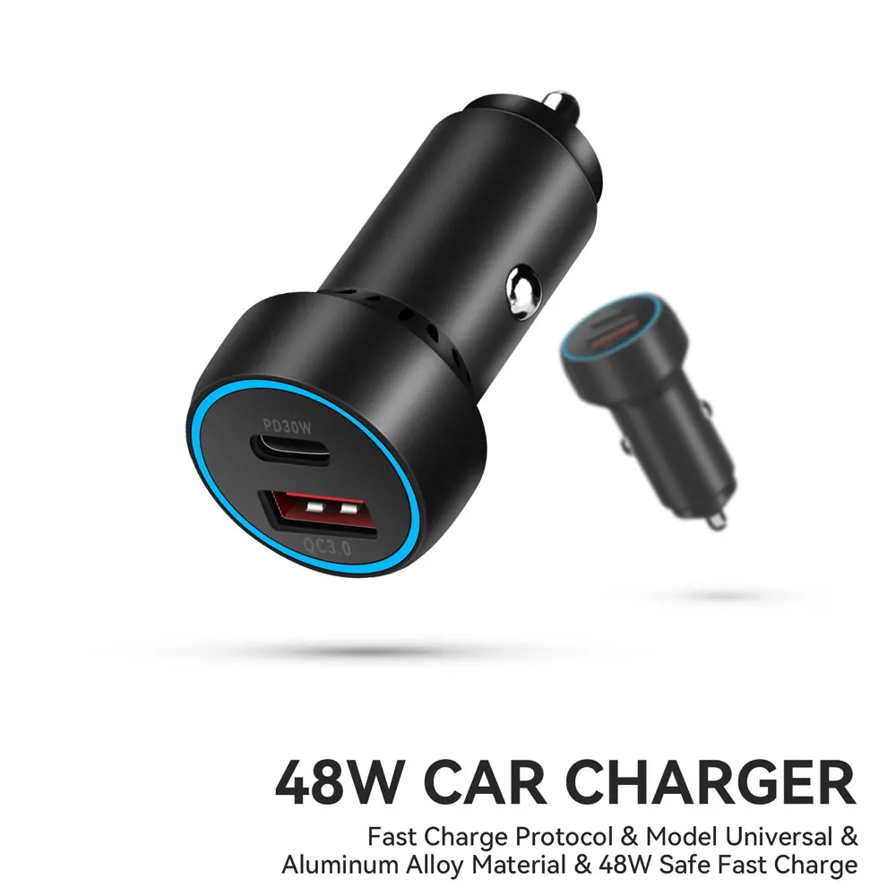 For DJI Mini 3 Pro Car Charger Dual Ports Fast Charging 48W Power Charger for DJI DJI Mini 2/3 pro Drone Accessories