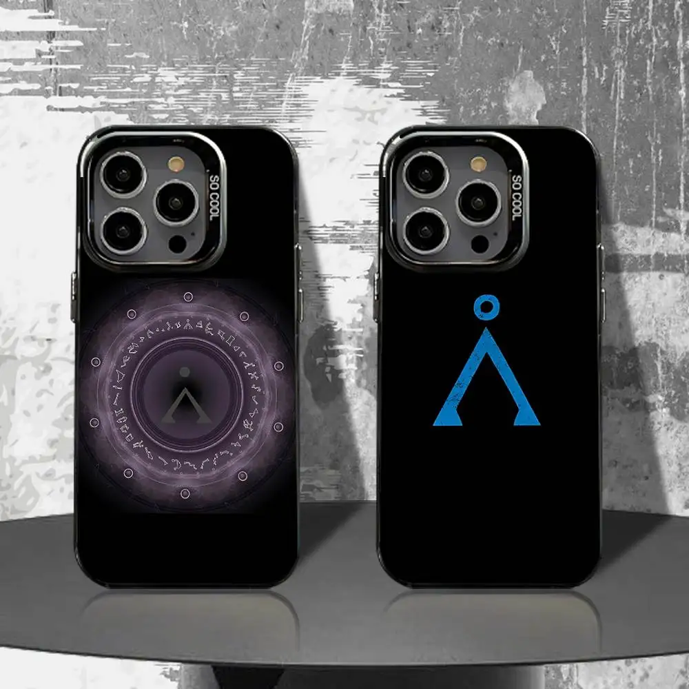 

S-Stargate A-Atlantis Phone Case For iPhone 16,15,14,13,12,11,Pro,XS,Max,Plus,Mini,SE4,E Black Matte Shockproof Cover