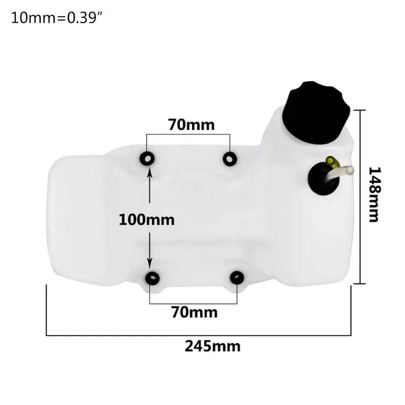 Decespugliatore bianco Decespugliatore Benzina Carburante per tubo tenuta serbatoio 40-5BL Motore Multiutensile da giardino