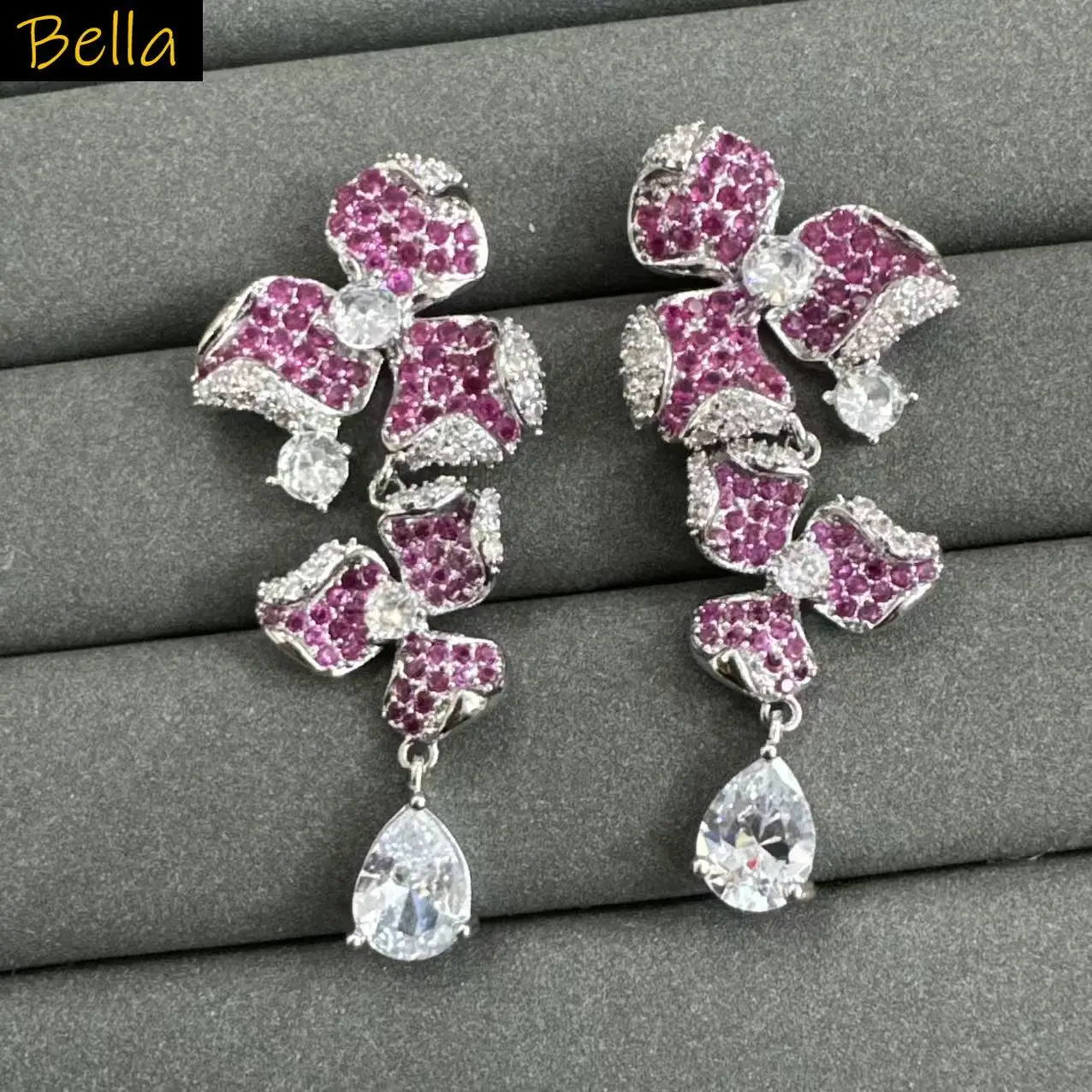 ornate-cubic-zirconia-flower-dangle-earrings-for-women-elegant-statement-jewelry-for-evening-party-pink-blue-fushia-zircon
