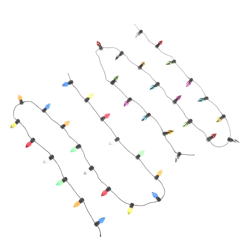 Tira de luces navideñas de plástico multicolor para casa de muñecas, 1m/0,5 m, novedad