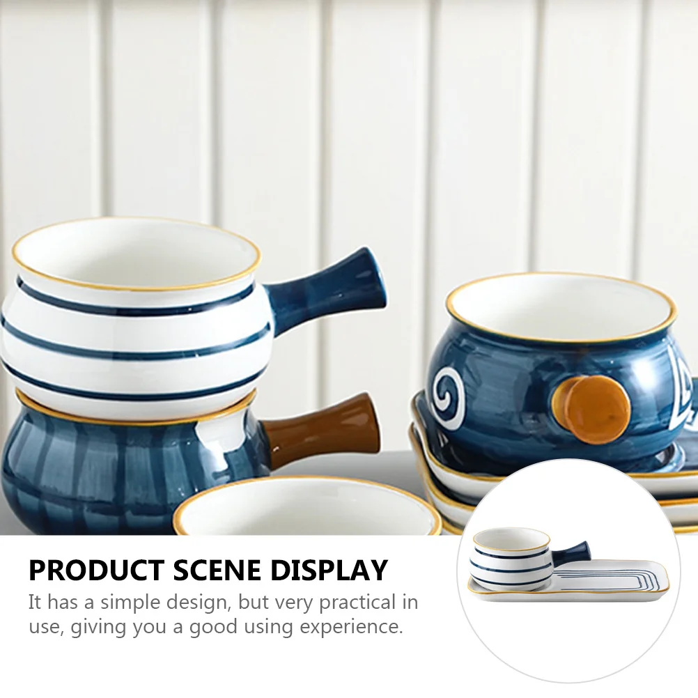 

Ceramics Milk Pan 650ml Noodle Soup Pot Multipurpose Material Easy Clean Store Gift Idea Milk Pan Soup Pot