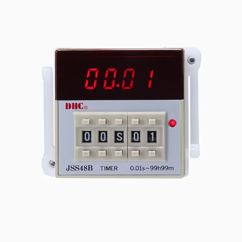 

DHC JSS48B digital time relay with positive/countdown LED display, pause/reset