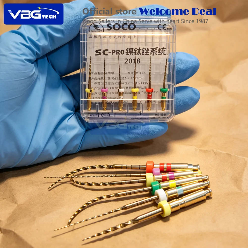 25MM COXO SC-PRO 2018 Heat-Activated Rotary Nitinol Dental Root Canal Files Activated Nickel-Titanium Tooth Pulp File Thermally