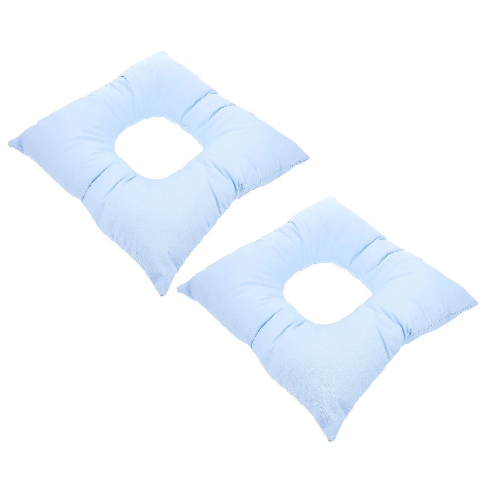 

2pcs Massage Headrest For Bed Square Face Down Cushion Soft Neck Support Pillow For Spa Beauty Salon Home Use Durable Facial