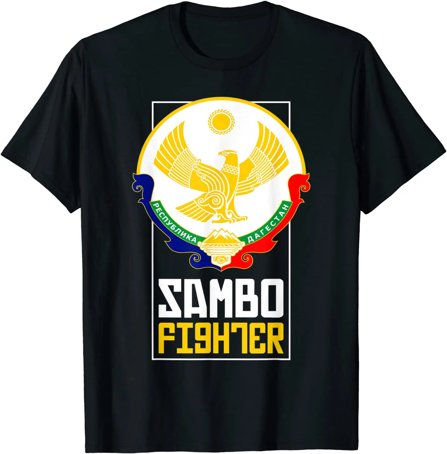 Dagestan Sambo Fighter. Proud Dagestan Eagle T-Shirt. High Quality Cotton Short Sleeve O-Neck Mens T Shirt New S-3XL