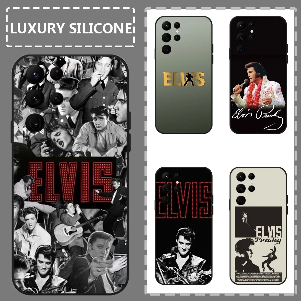 E-ElviS P-Presley Singer Phone Case For Samsung Galaxy S24 Ultra S22 S23 Ultra S21 S20 5G Protective Silicone TPU Funda