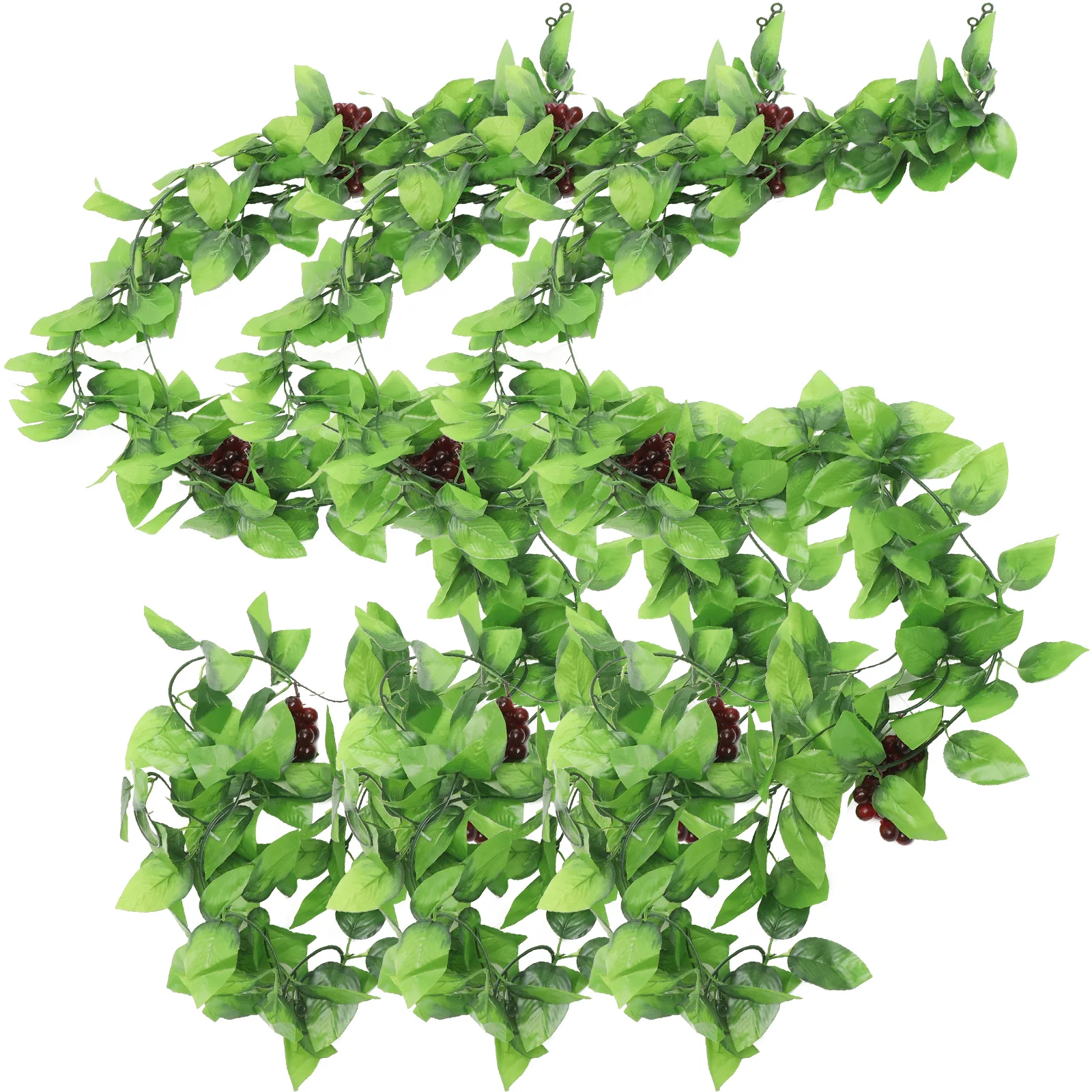 

3pcs Artificial Vines Fake Grape Bunch Simulation Hanging Plant Decor Fine Craftsmanship Lifelike Texture Balcony Garden