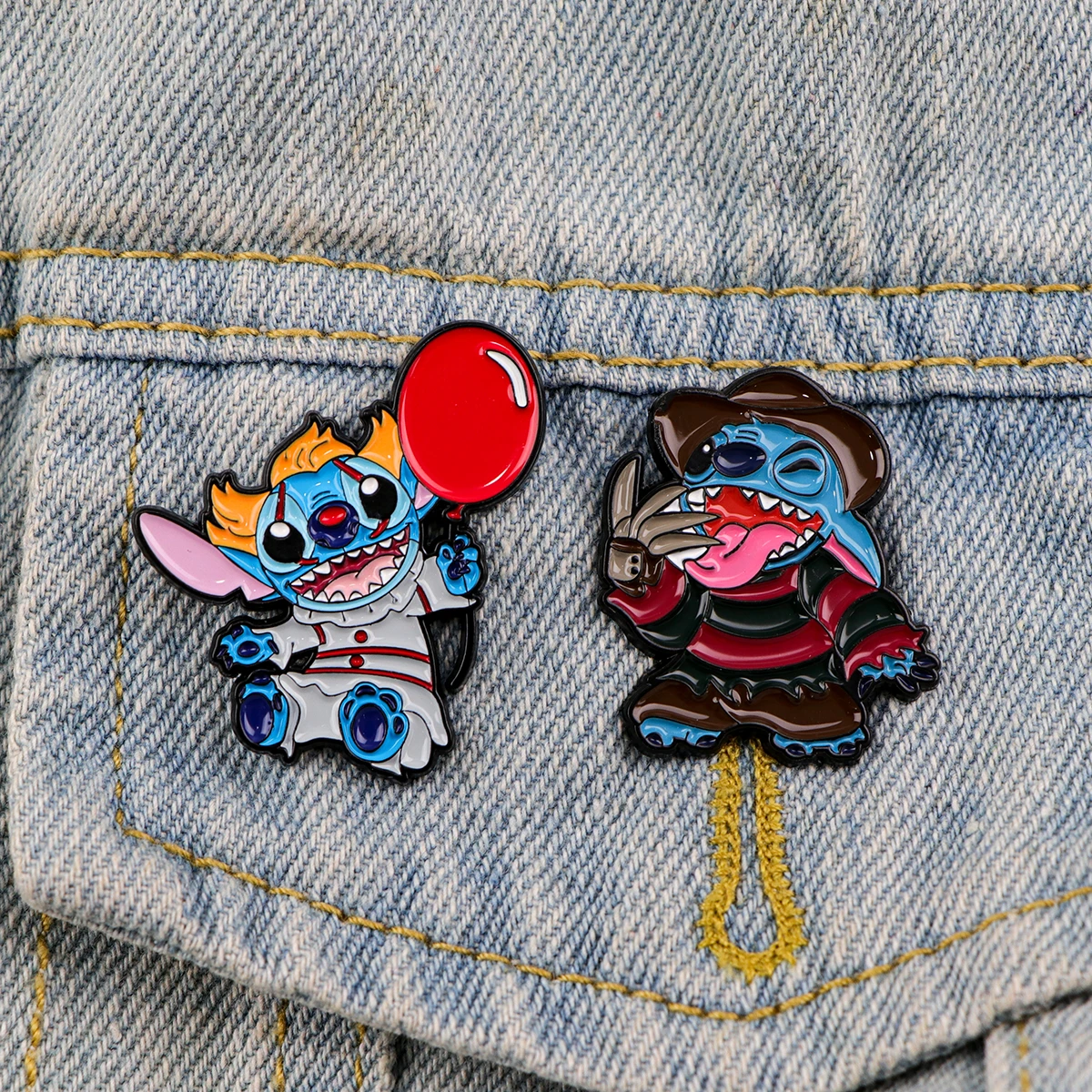 Cartoon Anime Stitch Enamel Pin Brooch for Women Lapel Pin Badge on Backpack Clothes Accessories Fashion Jewelry Halloween Gifts image 4