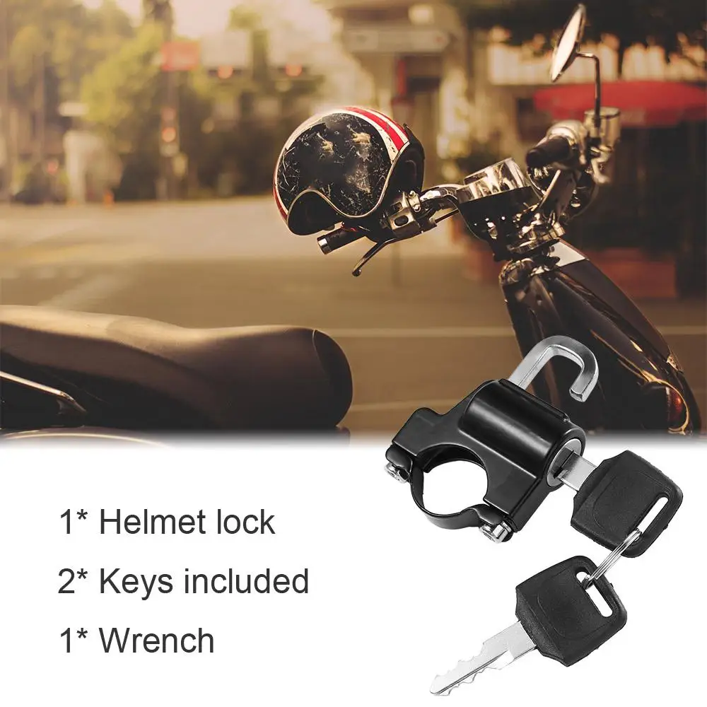 22-26mm Anti-theft Dirt Bike Motorcycle Helmet Hook Helmet Lock Handlebar Lock