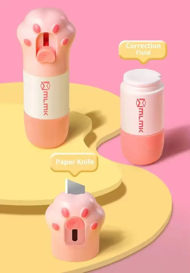Unboxing Knife with Thermal Paper Eraser Letter Opener Sword Mini Box Cutter Thermal Paper Data Protection Tool for Home Office