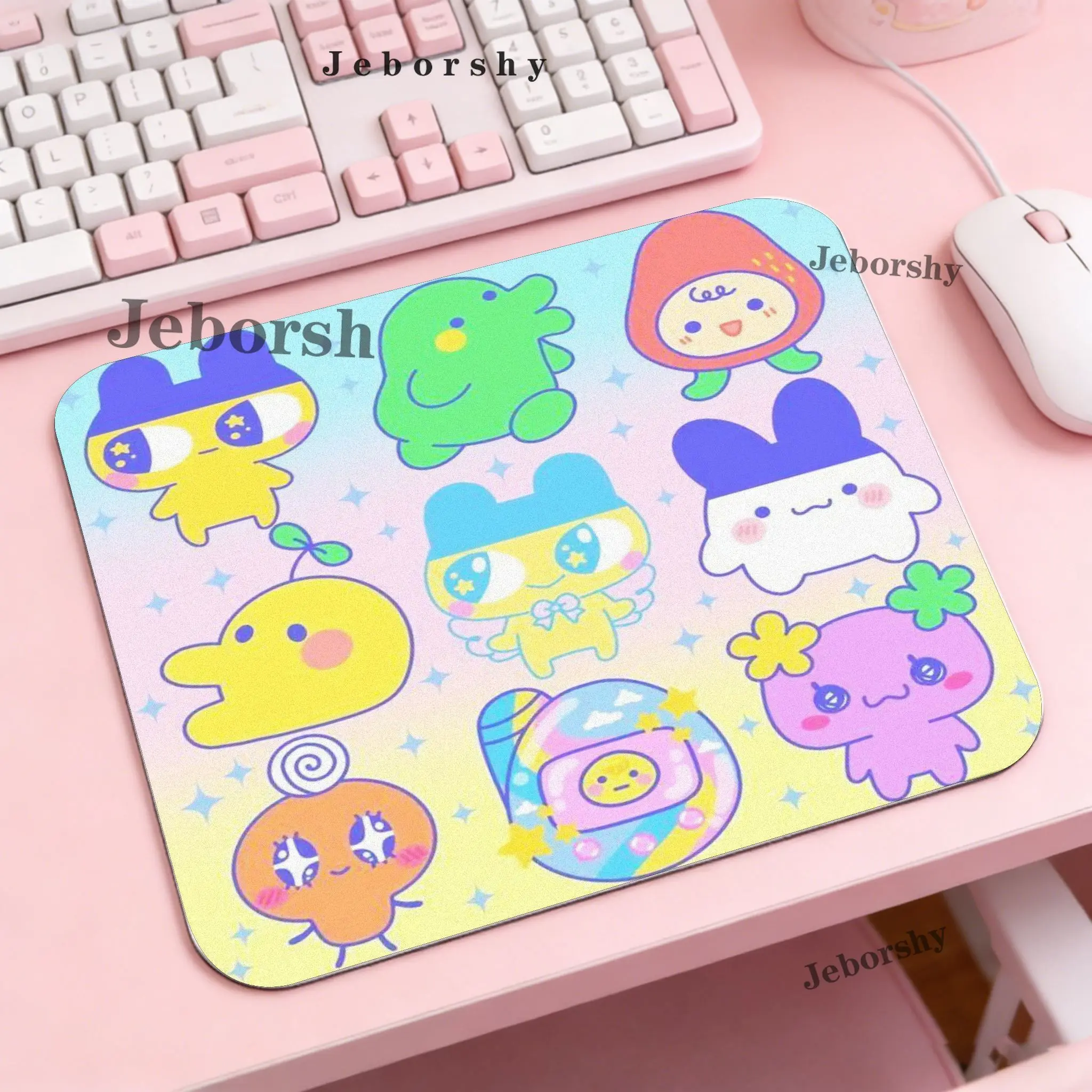Game Fanart Cute Cartoon T-TamagotchiS Office Computer Desk Mat Table Keyboard Big Mouse Pad Laptop Cushion Non-slip