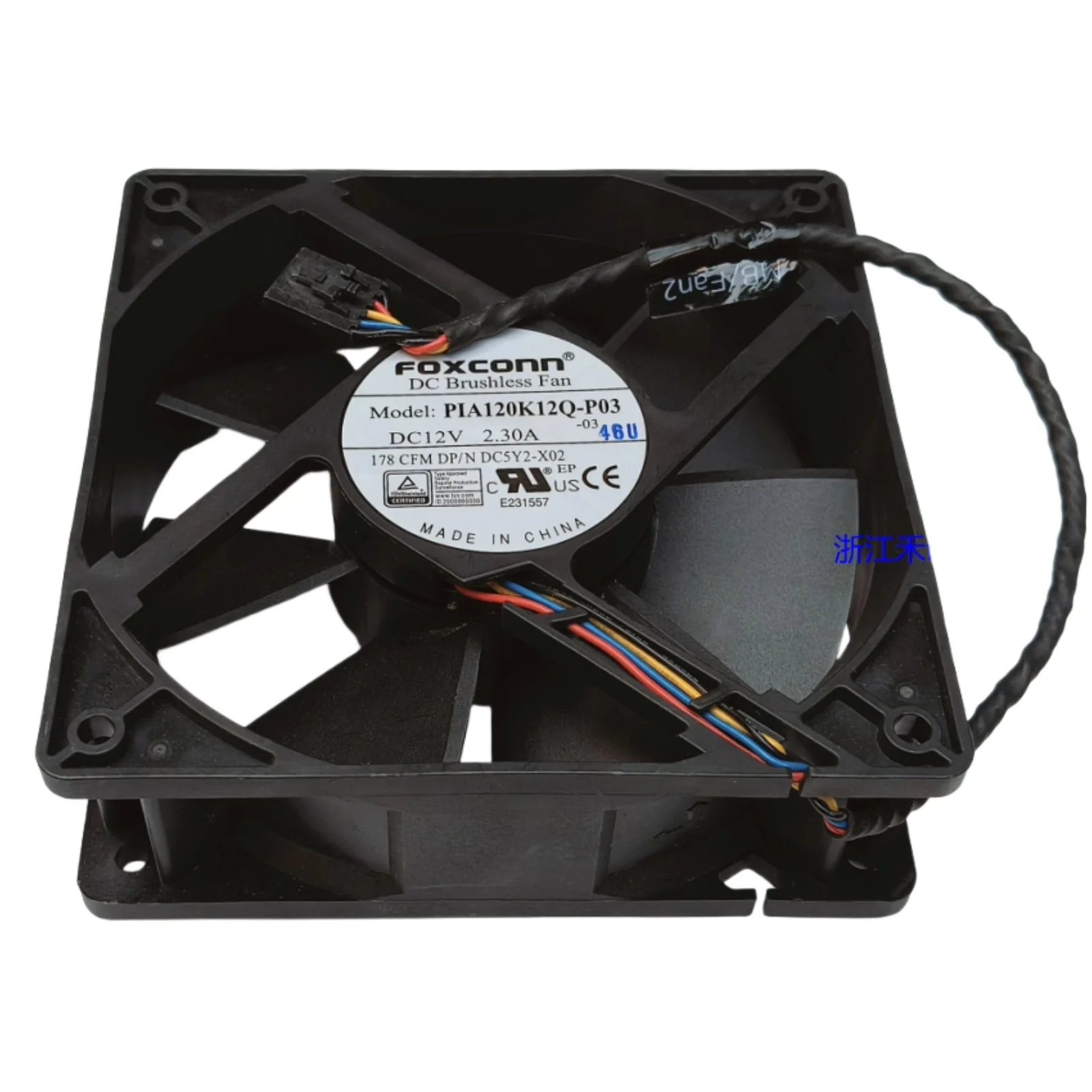 

for FOXCONN PIA120K12Q 12038 12CM High-Speed Dual Ball Bearing PWM Cooling Fan, 12V 2.3A 178CFM