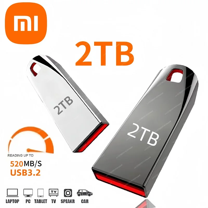 Xiaomi 2TB USB 3.2 Metal Flash Drives High Speed Pendrive 1TB Portable Usb Drive Waterproof Memoria Usb Flash Disk Upgraded New